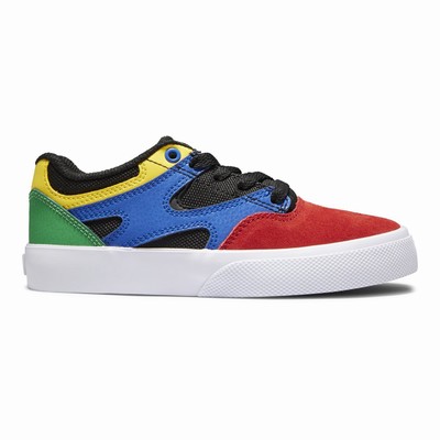 DC Kalis Vulc Kid's Black/Multicolor Skate Shoes Australia RPN-704